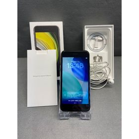 アイフォーン(iPhone)の美品 国内版 SIMフリー iPhoneSE 第2世代 64GB ブラック色(スマートフォン本体)