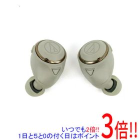 【いつでも2倍！1日と5.0のつく日、18日は3倍！】【中古】audio-technica 完全ワイヤレスイヤホン SOLID BASS ATH-CKS50TW BG ベージュ 元箱あり