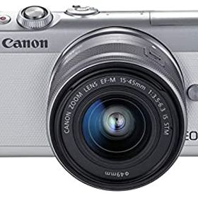 【中古】「ほぼ新品」Canon ミラーレス一眼カメラ EOS M100 EF-M15-45 IS STM レンズキット(ホワイト) EOSM100WH1545ISSTMLK