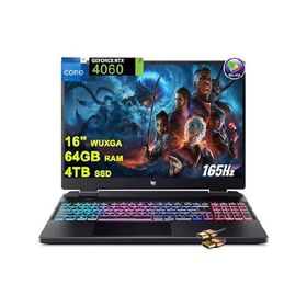 acer Predator Helios Neo 16 Gaming Laptop 16" WUXGA IPS 165Hz (100% sRGB) Intel 14-Core i7-13650HX 64GB RAM 4TB SSD GeForce RTX 4060 8GB Graphic RGB B
