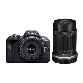Canon ミラーレス一眼カメラ EOS R100 ダブルズームキット(RF-S18-45+RF-S55-210) ブラック/APS-C 送料無料