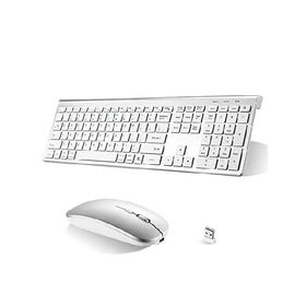 UrbanX Plug and Play Compact Rechargeable Wireless Bluetooth Full Size Keyboard and Mouse Combo for iPad Pro 12.9 (2018) Supports Windows, ma_並行輸入