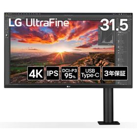 LGエレクトロニクス 4K液晶ディスプレイ(31.5型/IPS/4K UHD 3840×2160/61Hz/5ms/HDR10/HDMI2.0)(ブラック)32UN880K-B 返品種別B