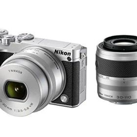 【中古】Nikon ミラーレス一眼 Nikon1 J5 ダブルズームキット シルバー J5WZSL