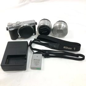 【ジャンク】Nikon ミラーレス一眼 Nikon1 J5 ダブルレンズキット シルバー J5WLKSL