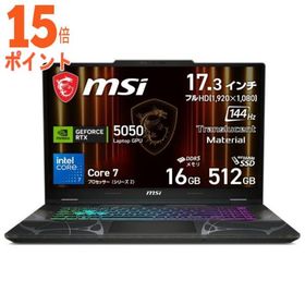 15倍ポイント MSI ゲーミングノートパソコン Cyborg 17 B2RW(17.3型 Windows 11 Home Core 7 240…