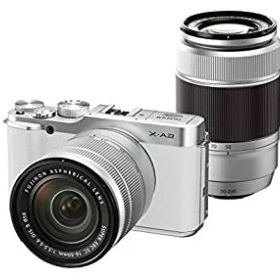 【中古】FUJIFILM ミラーレス一眼 X-A2 ダブルズームレンズキット ホワイト X-A2WH1650II／50230II