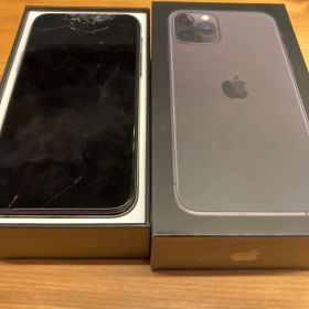 ※ジャンク品 iPhone 11 Pro 512GB 元箱あり 画面ひび 水没品