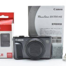■ ほぼ新品 ■ キヤノン Canon PowerShot SX720 HS ブラック 《動作確認済・付属品多数・充電器等付》 デジカメ コンデジ #A0952