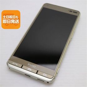 美品 KYV43 BASIO3 ゴールド スマホ 即日発送 スマホ 白ロム 中古 au KYOCERA あすつく 土日祝発送OK