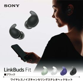【新品】 ソニー SONY 完全ワイヤレスイヤホン LinkBuds Fit リンクバッズフィット Bluetooth イヤホン ノイズキャンセリング ワイヤレス カナル型 小さい コンパクト ハイレゾ対応 WF-LS910N BZ ブラック