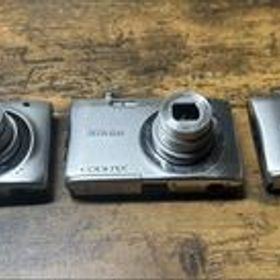 ★【売り切り！】Nikon ニコン COOLPIX A100 N1518 デジカメ 光学5倍ズーム シルバーカラー ３台 まとめ売り ★