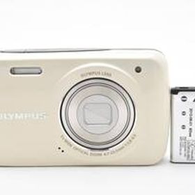 ■ ほぼ新品 ■ オリンパス OLYMPUS VH-210 ホワイト 《動作確認済・バッテリー付》 コンパクト デジタル カメラ #A0989-02M