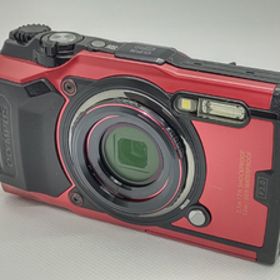 【美品中古】付属品多数 OLYMPUS デジタルカメラ Tough TG-6 レッド 1200万画素CMOS F2.0 15m 防水 100kgf耐荷重 GPS 内蔵Wi-Fi TG-6RED