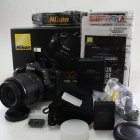 Nikon デジタル一眼レフカメラ D3200 レンズキット AF-S DX NIKKOR 18-55mm f/3.5-5.6G VR付属 ブラック D3200LKBK