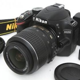 【全額返金保証】美品｜ニコン D3200 18-55 VR レンズキット [ブラック]（センサー清掃済） CA01-R4309-3Y2D