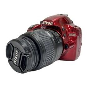 Nikon◆デジタル一眼カメラ D3200 200mm ダブルズームキット [レッド]/レンズ内小ゴミキズ//