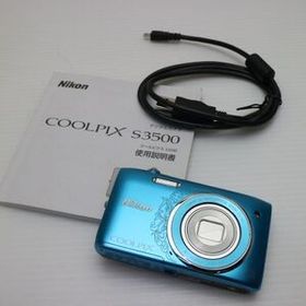美品 COOLPIX S3500 オリエンタルブルー 即日発送 デジカメ Nikon 本体 あすつく 土日祝発送OK