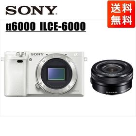 ソニー SONY α6000 ホワイトボディ E 16-50mm 黒 レンズセット ミラーレス一眼 中古 カメラ