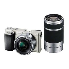 中古 1年保証 美品 SONY α6000 ダブルズームキット PZ 16-50mm ＋ 55-210mm シルバー [ILCE-6000Y]