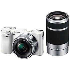 中古 1年保証 美品 SONY α6000 ダブルズームキット PZ 16-50mm ＋ 55-210mm ホワイト [ILCE-6000Y]