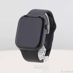 〔中古〕Apple(アップル) Apple Watch Series 10 GPS 46mm ジェットブラックアルミニウムケース ブラックスポーツバンド〔368-ud〕