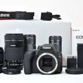 シャッター数1100回 Canon デジタル一眼レフカメラ EOS Kiss X9 ブラック ダブルズームキット EF-S18-55mm/EF-S55-250mm