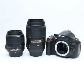 【中古】 《良品》 Nikon D5200 ダブルズームキット ブラック [ デジタルカメラ ]