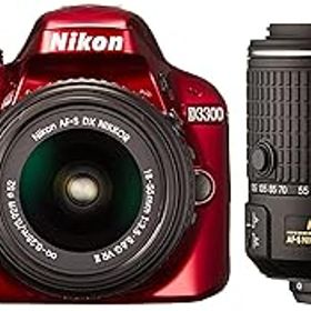 【中古】(良い)Nikon デジタル一眼レフカメラ D3300 ダブルズームキット2 レッド