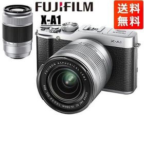 富士フイルム FUJIFILM X-A1 16-50mm 50-230mm ダブルズームレンズキット ブラック ミラーレス一眼 カメラ 中古