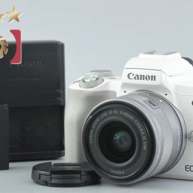 【中古】Canon キヤノン EOS Kiss M EF-M 15-45 IS STM レンズキット ホワイト