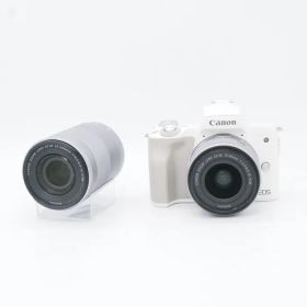 【中古】(キヤノン) Canon EOS KISS M ダブルズームキツト ホワイト