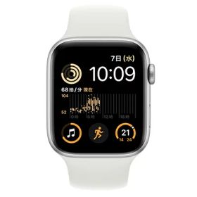 Apple 【第2世代】Apple Watch SE 44mm GPSモデル MNK23J/A A2723【シルバーアルミニウムケース/ホワイトスポーツバンド】 [中古] 【当社3ヶ月間保証】 イオシス