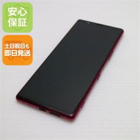 ソニー(SONY)の超美品 SOV41 レッド スマホ 白ロム M777(スマートフォン本体)