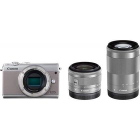 【中古】キヤノン Canon EOS M100 ダブルズームキット グレー当店保証30日間 人気モデル 高画質 売れ筋