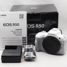 ★美品★ 人気カラー 即決 売切 Canon キャノン EOS R50 ボディ ホワイト ミラーレス一眼 （R7-446）