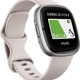 Google Fitbit Sense 2 ルナホワイト プラチナアルミニウム フィットビット スマートウォッチ 本体 活動量計 GPS搭載 心拍数 Suica対応