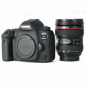 【中古品】 キヤノン / Canon EOS 5D Mark IV・EF24-70L IS USM 一眼レフ レンズキット デジタルカメラ本体 2016年 ブラック キヤノンEFマウント 30019681
