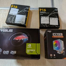 PCパーツセット ASUS GT710 aigo CPUクーラー ケースファン