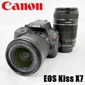 キヤノン(Canon)のキヤノン CANON EOS Kiss X7 ダブルズームキット 一眼レフ カメラ #1(デジタル一眼)
