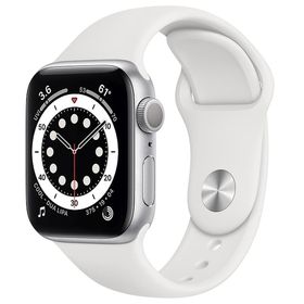 Apple Watch Series 6 GPSモデル 40mm (シルバーアルミニウムケース/ホワイトスポーツバンド) [MG283J/A] スマートウォッチ