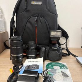 美品 Canon EOS 60D 本体＋2バッテリ レンズ２本 フルセット