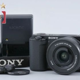 【中古】SONY ソニー α VLOGCAM ZV-E10 パワーズームレンズキット ブラック シャッター回数僅少
