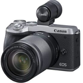 【中古】 Canon ミラーレス一眼カメラ EOS M6 Mark II EF-M18-150 IS STM レンズ EVFキット シルバー EOSM6MK2SL-18150ISEVFK