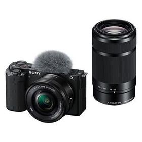 中古 1年保証 美品 SONY VLOGCAM ZV-E10 ダブルズームレンズキット (PZ 16-50mm + E 55-210mm) ブラック [ZV-E10Y B]