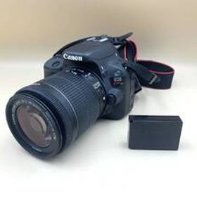 ★551★Canon 一眼レフカメラ EOS Kiss X7 ボディ レンズ EF-S 18-55mm F3.5-5.6 IS STM キャノン バッテリー付き カメラ