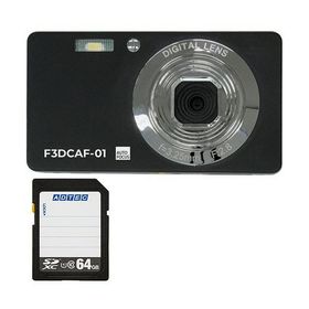 コンパクトデジタルカメラ F3DCAF-01 ＋ SDXCメモリカード 64GB 1セット デジタルカメラ デジカメ カメラ 写真 PC パソコン爆買