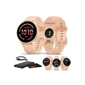 Garmin Vivoactive 6 Fitness GPS Smartwatch AMOLED Display Metallic Pink Dawn with Pink Band, 11-Day Battery, 80+ Sports Modes, Activity Tracking Smart