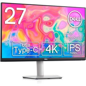 Dell S2722QC 27インチ 4K モニター (3年間無輝点交換保証/IPS非光沢/USB Type-C・HDMIx2/sRGB 99%/縦横回転・高さ調整/4ms/AMD FreeSync/スピーカー付)