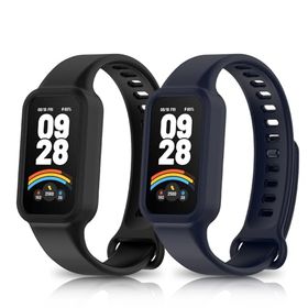2枚入り バンド Xiaomi Smart Band 9 Active/Xiaomi Redmi Smart Band 3 シリコン ストラップ ループ 替えベルト 時計ベルト スポーツバ